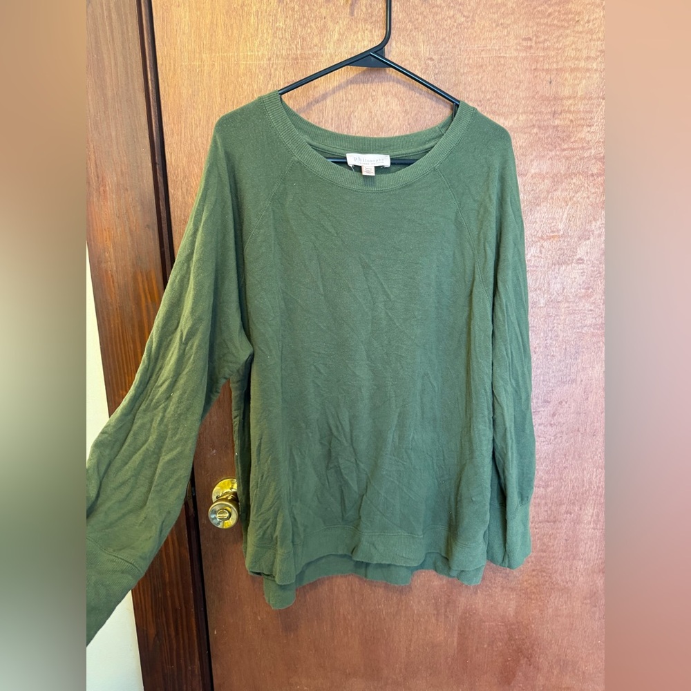 Philosophy Olive Long Sleeve Top